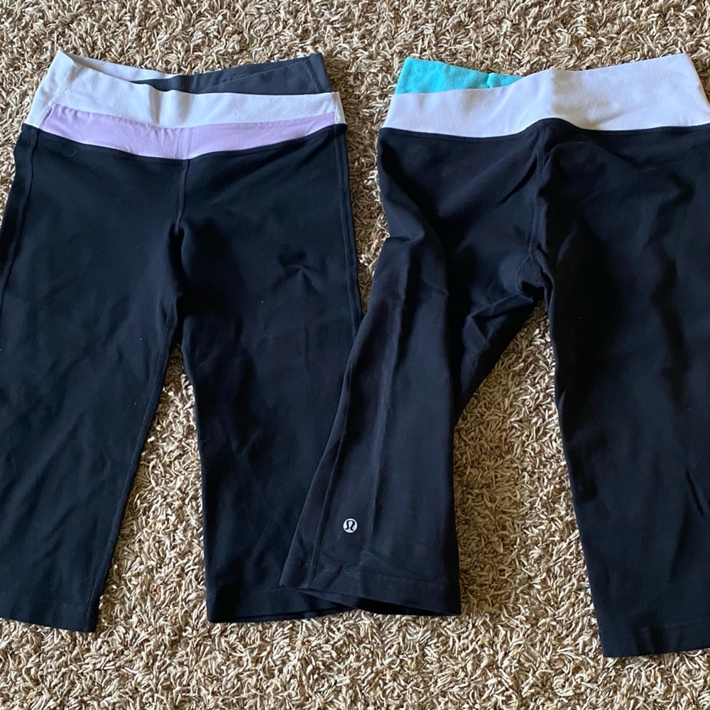 Lululemon cropped leggings -2 pair